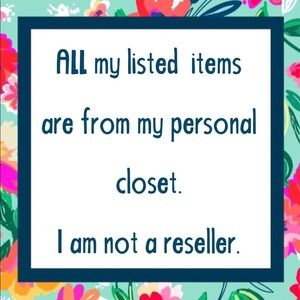 Thanks for shopping my closet